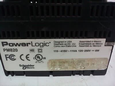 Square D PM820 U11 10.220 Ser C8G Power Logic PM800 Display Schneider Electric - Image 2