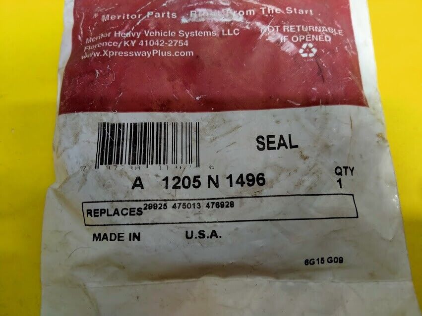 Meritor A1205 N 1496 Oil Seal A-1205-N-1496 Replaces 29925 475013 476928 New - Image 2