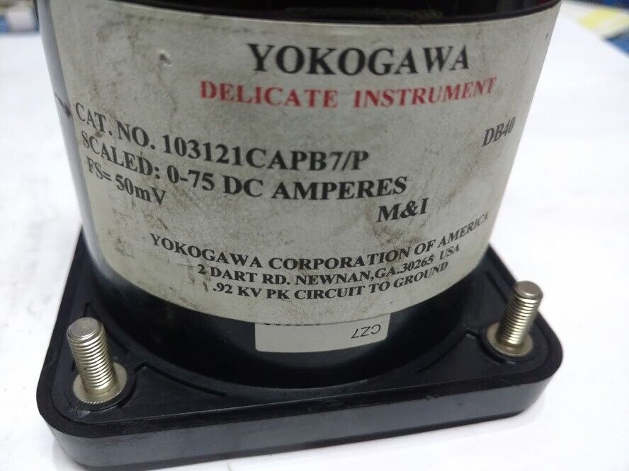 Yokogawa 103121CAPB7/P 0-75 DC Amperes Panel Meter M&1 Marine Store Spare - Image 3