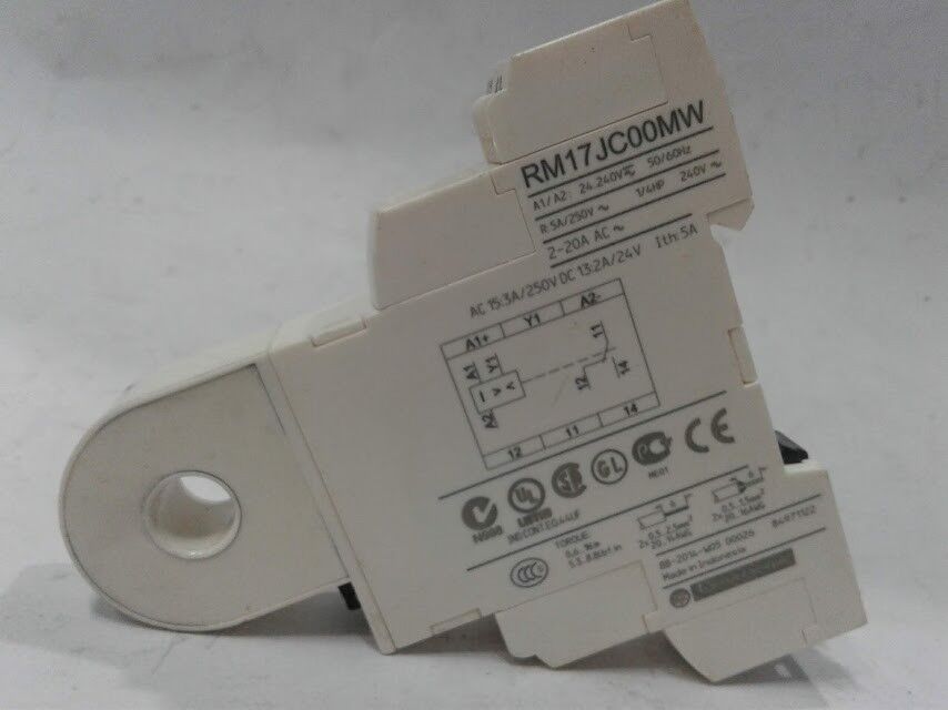 Telemecanique RM17JC00MW Current Control Relay RM17-J Range 2-20 A