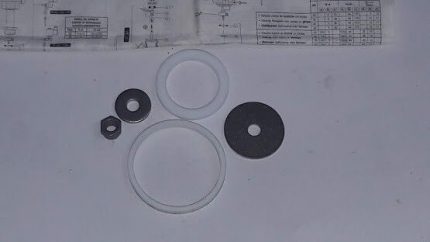 Taflon gaskets for shut off valve 1 1/4" 16075 Marinfloc AB asco numatics repair