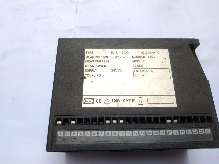 Deif FAS-113DG Generator Set Synchronizer FAS113DG 110VAC - Image 10