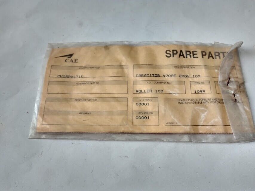 CK05BX471K Capacitor 470PF 200V 10% CK05BX471K CAE Electronics LTD New - Image 6