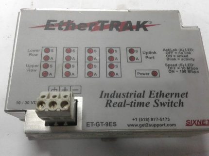 EtherTrak ET-GT-9ES Industrial Ethernet Real-Time Switch Sixnet