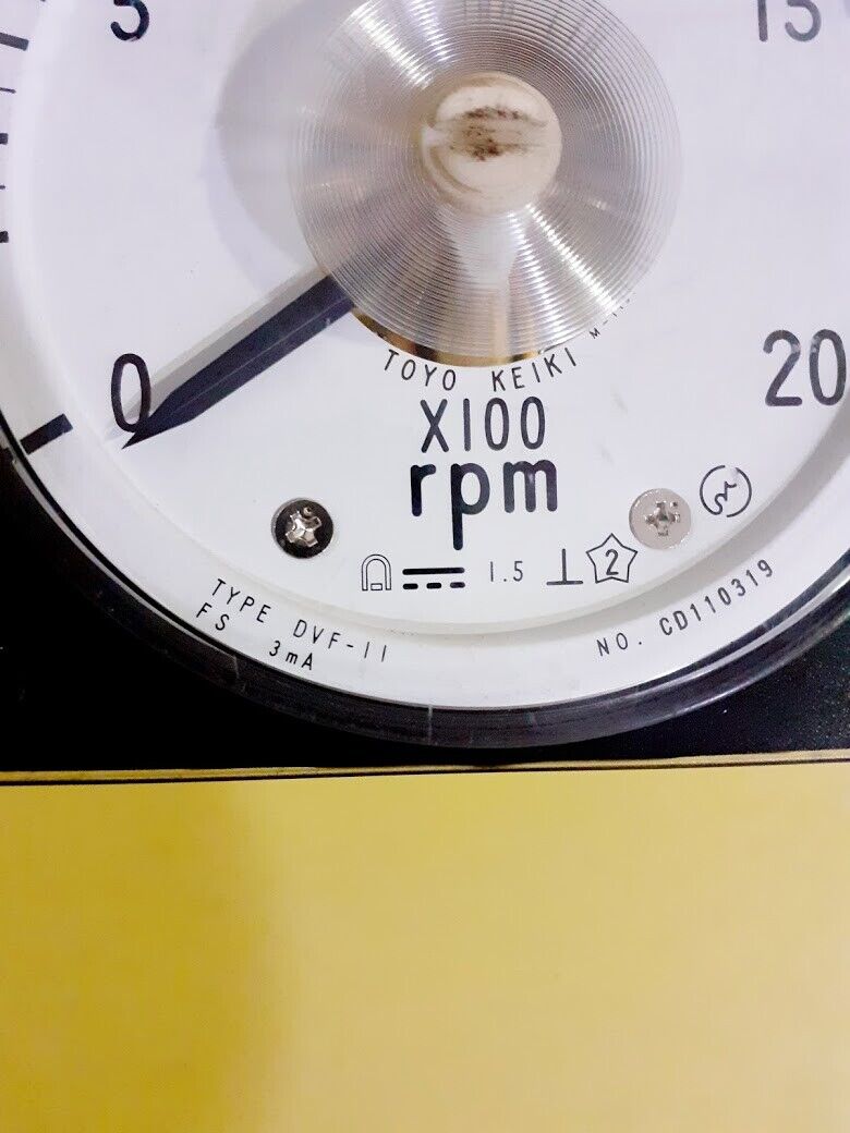 Shinko Toko Reiki Type DVF-11 X100 rPm CD110319 FS 3mA Pressure Gauge - Image 2