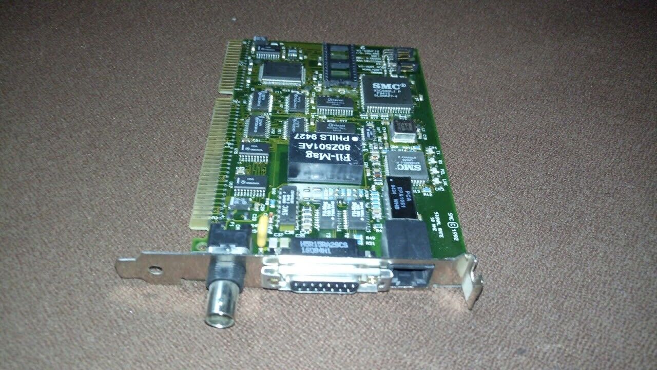 SMC network 61-600406-003 assy 60-600406-002 Rev. A SMC ISA Network card - Image 2