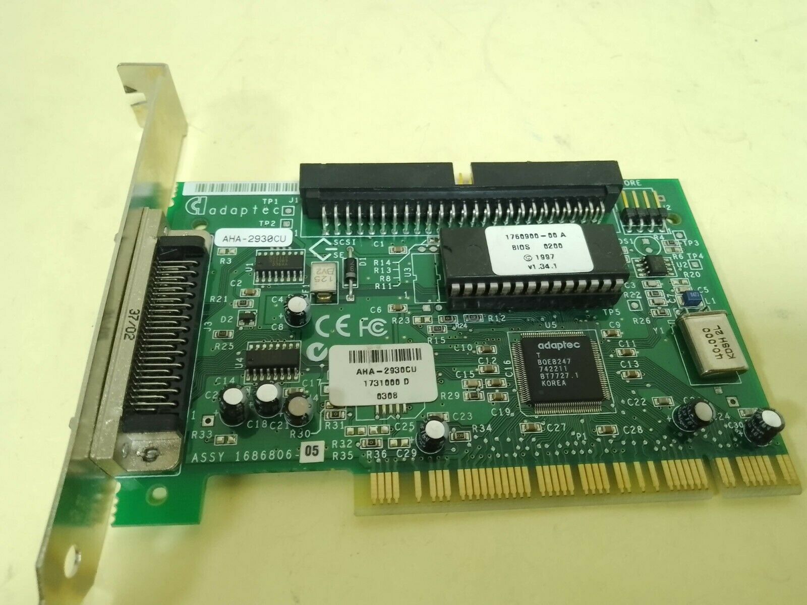 Adaptec AHA-2930CU PCI SCSI And RAID Controller Pcb Assy. 1686806-05 - Image 5