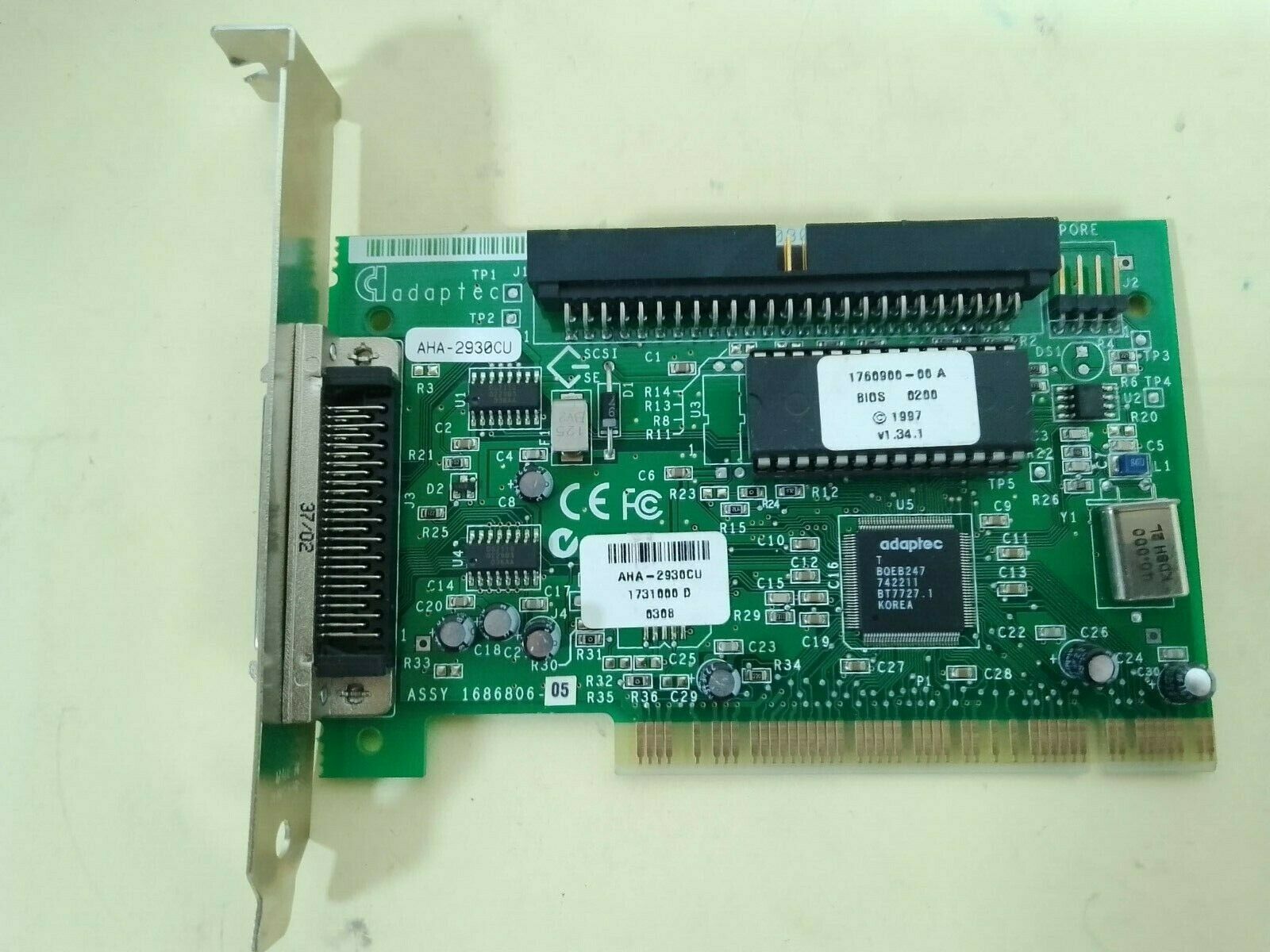 Adaptec AHA-2930CU PCI SCSI And RAID Controller Pcb Assy. 1686806-05 - Image 3