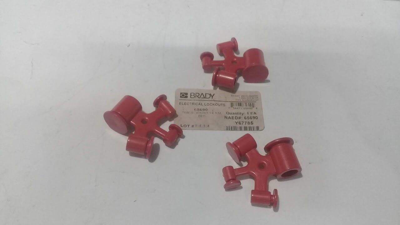 Brady Corporation 65690 4-way Electrical 3pcs Lockout Devices For Fuse Block