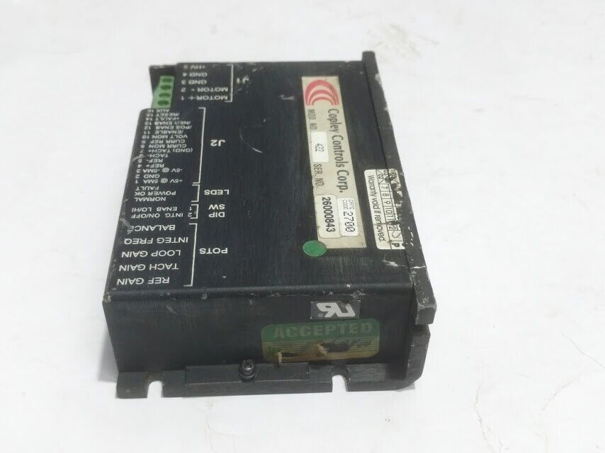 Copley Controls Corporation 422 DC Servo Drive Model 422 - Image 2