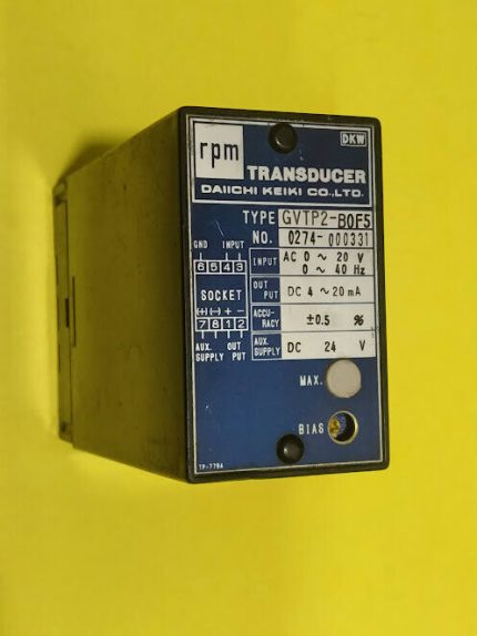 Daiichi Keiki Co. Ltd.GVTP2-B0F5 RPM Transducer GVTP2B0F5