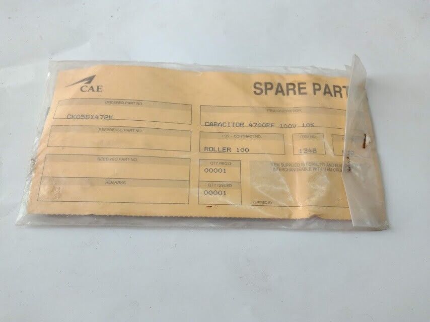 CK05BX472K Capacitor 4700PF 100V 10% CK05BX472K CAE Electronics LTD New - Image 8