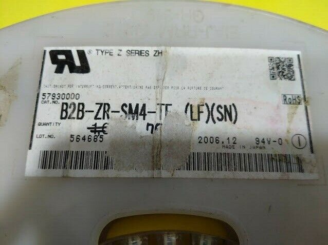 B2B-ZR-SM3-TF type Z series ZH 2pin connector header SMD 2POS 1.5MM JST - Image 6