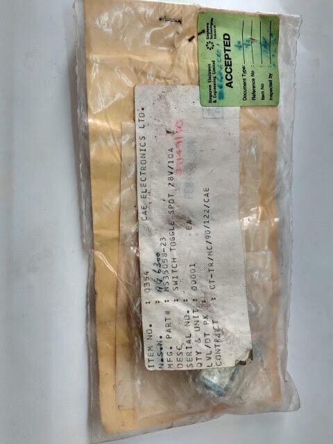 MS35058-23 Switch Toggle SPDT 28V/10A MS3505823 CAE Electronics LTD New - Image 5