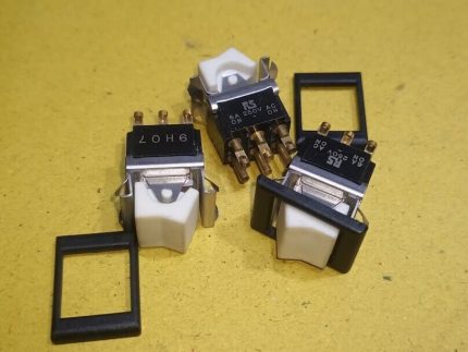 Rocker Switch 6pins ON-ON 6A 250V AC, Double Pole Double Throw Model 9H07