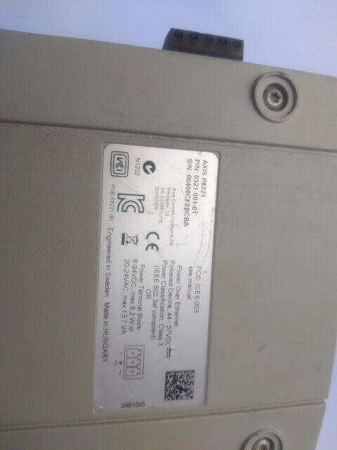 AXIS Communications P8221 0321-001-01 Network I/O Audio Module - Image 9