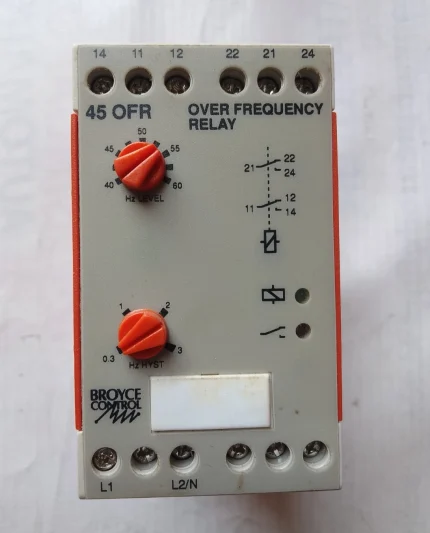 BR-45OFR-P-46 Over Frequency Relay Broyce Control 45OFR New