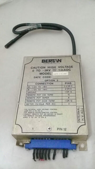 Bertan 2689N TO-3KV High Voltage Power Supply - Image 3