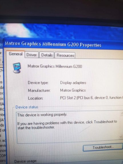 Matrox 908-04 Rev. A PCI VGA MGI G2+/DualP-PL Matrox Graphics Millennium G200