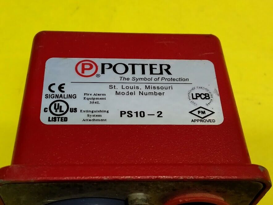 Potter PS10-2 Pressure waterflow Switch PS102 Fire Alarm Equipment ...