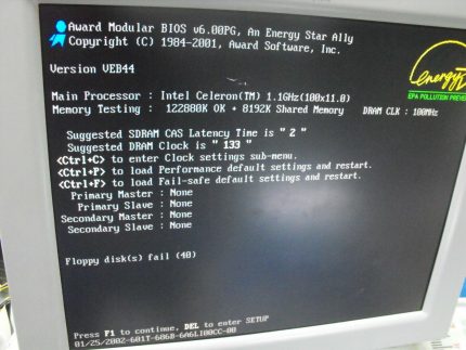 FIC FR33E Ver VEb44 0004 Intel Celeron 1.1Ghz 128MB FR33E-L MotherBoard
