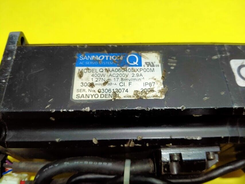 Sanyo Denki Q1AA06040DXP34M Rev.0 400W AC200V 2.9A SANMotion Q AC Servo Motor - Image 6
