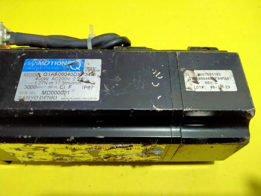 Sanyo Denki Q1AA06040DXP34M Rev.0 400W AC200V 2.9A SANMotion Q AC Servo Motor - Image 4