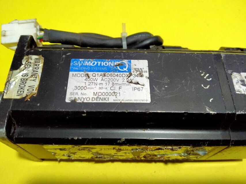 Sanyo Denki Q1AA06040DXP34M Rev.0 400W AC200V 2.9A SANMotion Q AC Servo Motor - Image 3