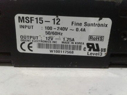 FINE SUNTRONIX CO LTD MSF15-12 Power Supply MSF1512