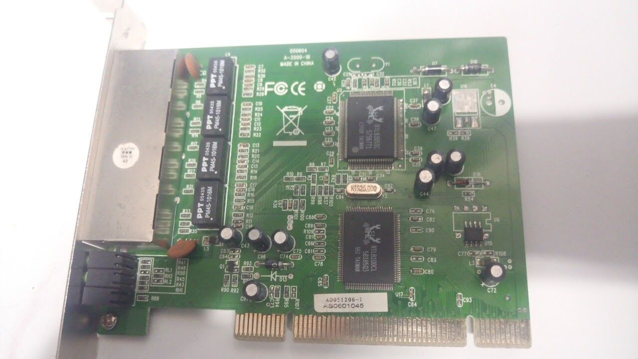 Realtek A-3500 RTL8139/810x Family fast ethernet PCI NIC A-3500-1B quad LAN card - Image 2
