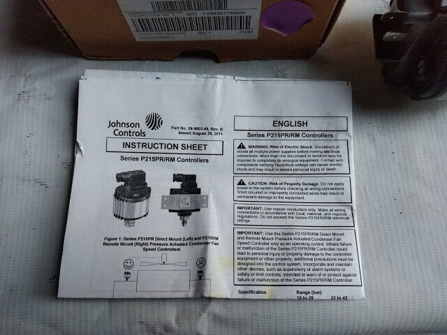 Johnson Controls P215PR-9200 Rev B Fan Speed Control P215PR/RM Controllers Range - Image 4