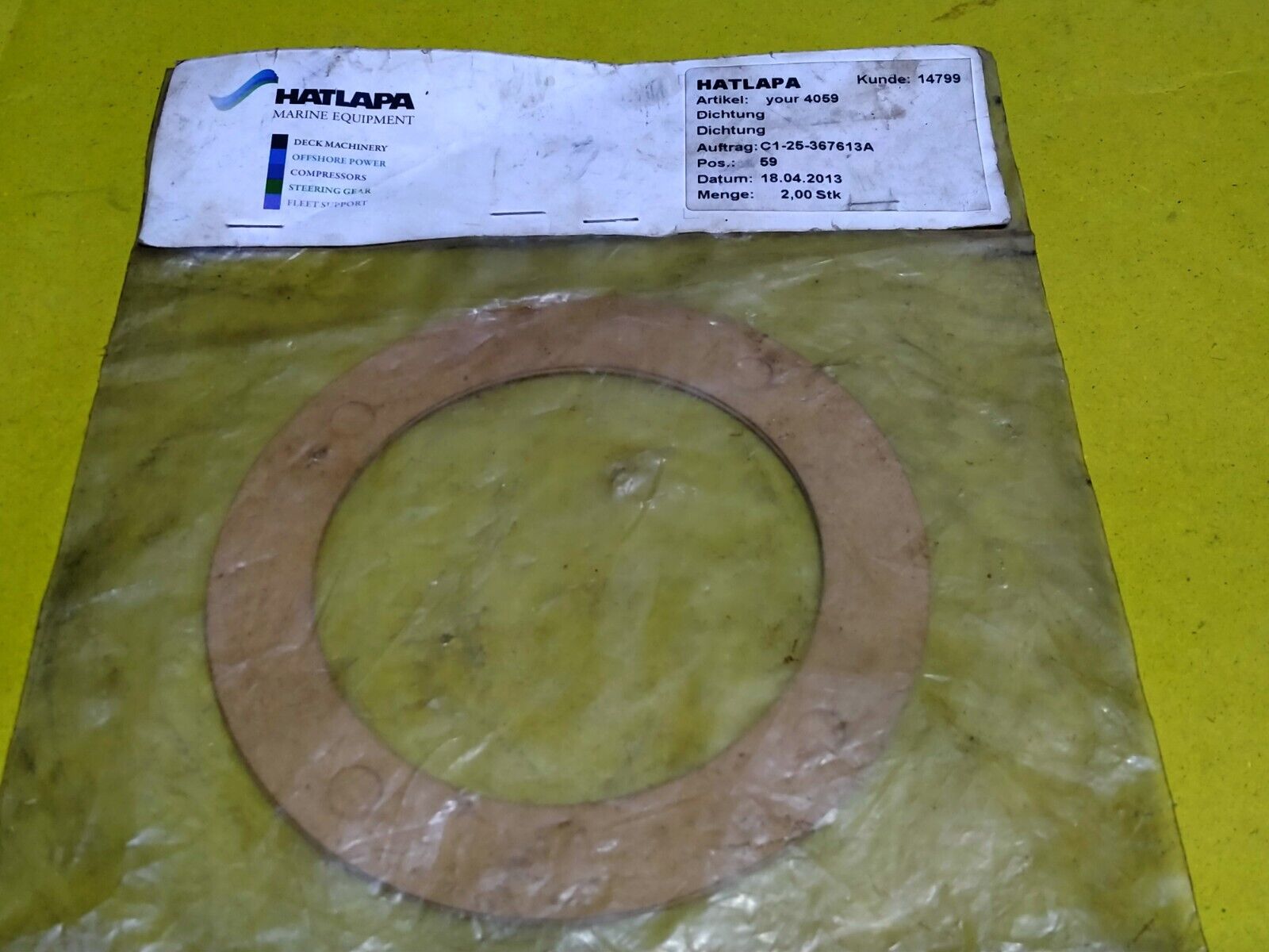 Hatlapa C1-25-367613A seal washer Pack of 2 pieces - Image 5
