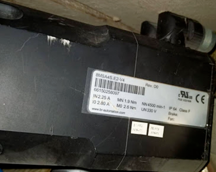 B&R 8MSA4S.E2-V4 Rev. D0 Servo Motor 8MSA4SE2V4 BR Automation