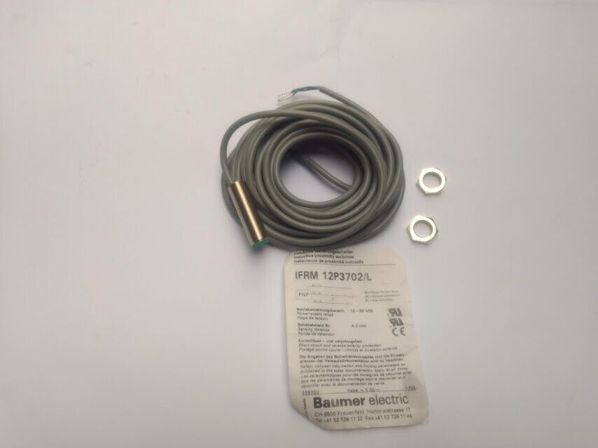 Baumer Electric IFRM 12P3702/L Inductive Proximity Switch IFRM12P3702L New - Image 2