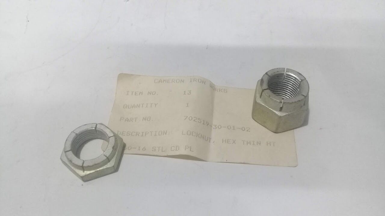 Cameron International Corporation 702519-30-01-02 Locknut Hex Thin HT 750-16 STL - Image 3