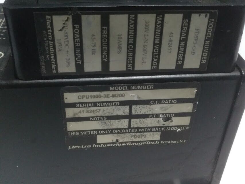 Electro Industries FDSP3-G-D CPU1000-3E-M200 Future+ Series with SF485DB3 - Image 4