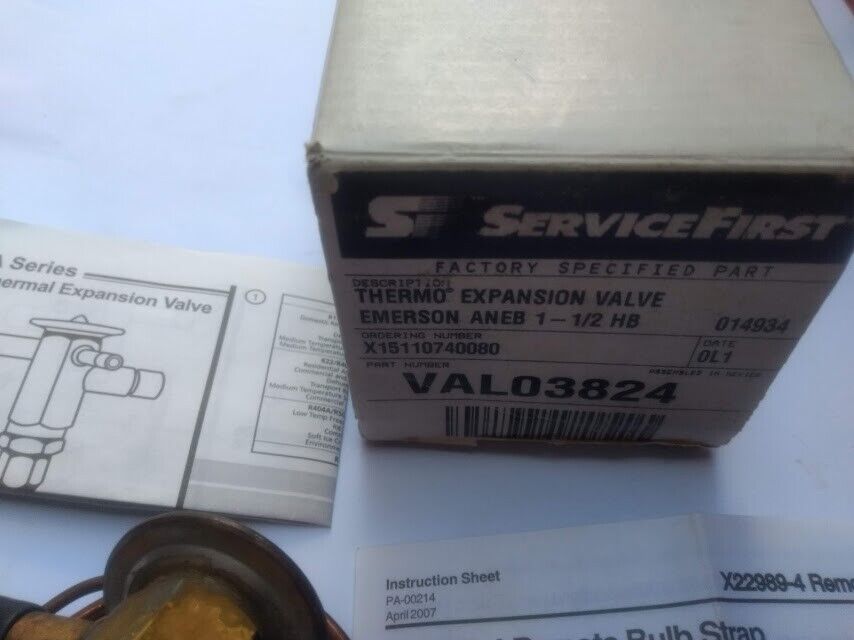 Service First Emerson VAL03824 Thermo Expansion Valve ANEB 1-1/2 HB New - Image 4