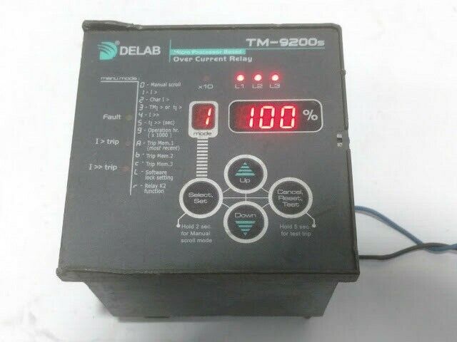 DELAB TM-9200s micro processor based over current relay TM-9200s-u240n-5a