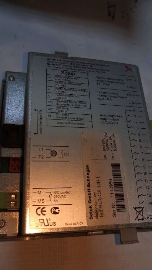Beluk GmbH Schongau BLR-CX 12R L Beluk BLR-CX12RL Power Factor Regulator - Image 4