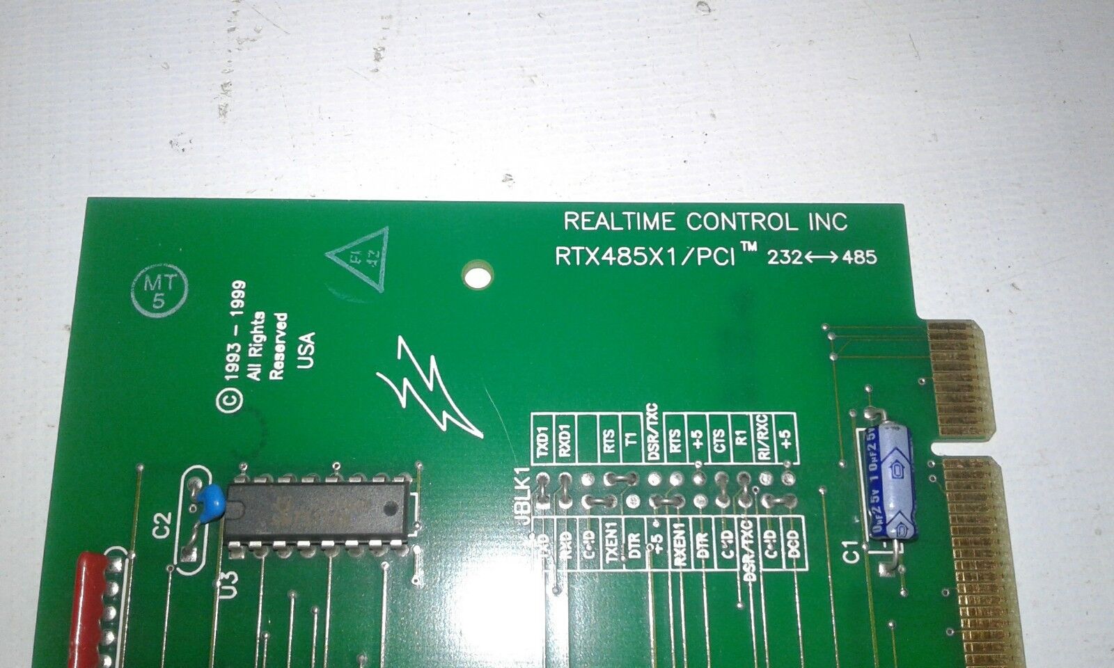 RTX485X1/PCI Realtime Control Inc 232-485 PCI Serial Board 11316 Rev D - Image 3