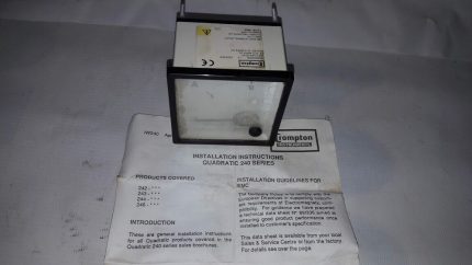 Crompton Instruments 243-01AG-MTMT ES 0/10 AMPS DC Din Panel Meter New