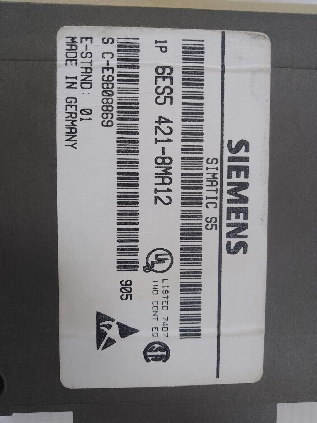 Siemens Simatic S5 6ES5 421-8MA12 E-Stand: 01 Digital Input / Output Module - Image 2