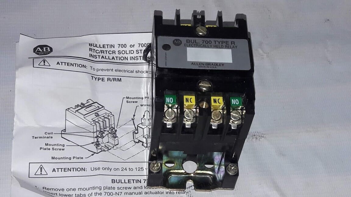 Allen-Bradley Bulletin 700-RL220A1 Ser B Type R Electrically Held Relay 700