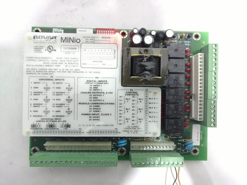 Novar Controls P/N 5700952 301155020 Rev 0 MINio INPUT/OUTPUT Module 24VAC New - Image 2