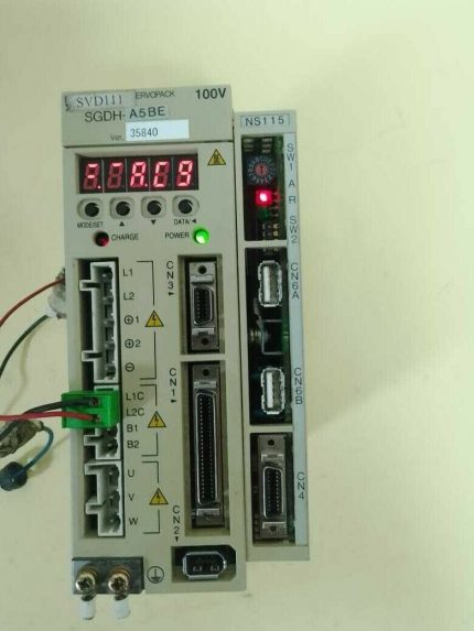 Yaskawa Servopack SVD111 SGDH-A5BE Ver.35840 Servo Drive With JUSP-NS115 Ver.060