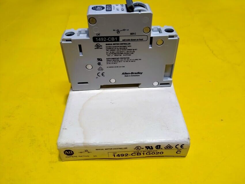 Allen Bradely 1492-CB1G020 Ser. C Manual motor controller New - Image 2
