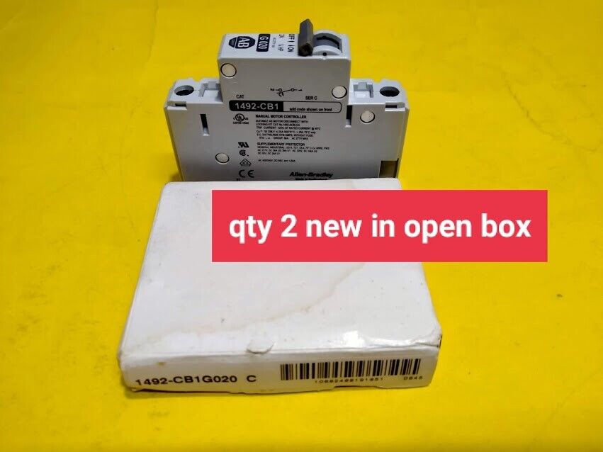 Allen Bradely 1492-CB1G020 Ser. C Manual motor controller New - Image 3