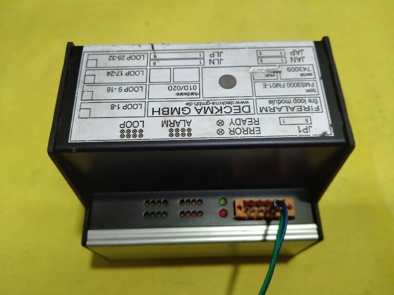 Deckma GMBH Fire Alarm Fire Loop Module-Control Panel Model FMS 3000 FM01-E