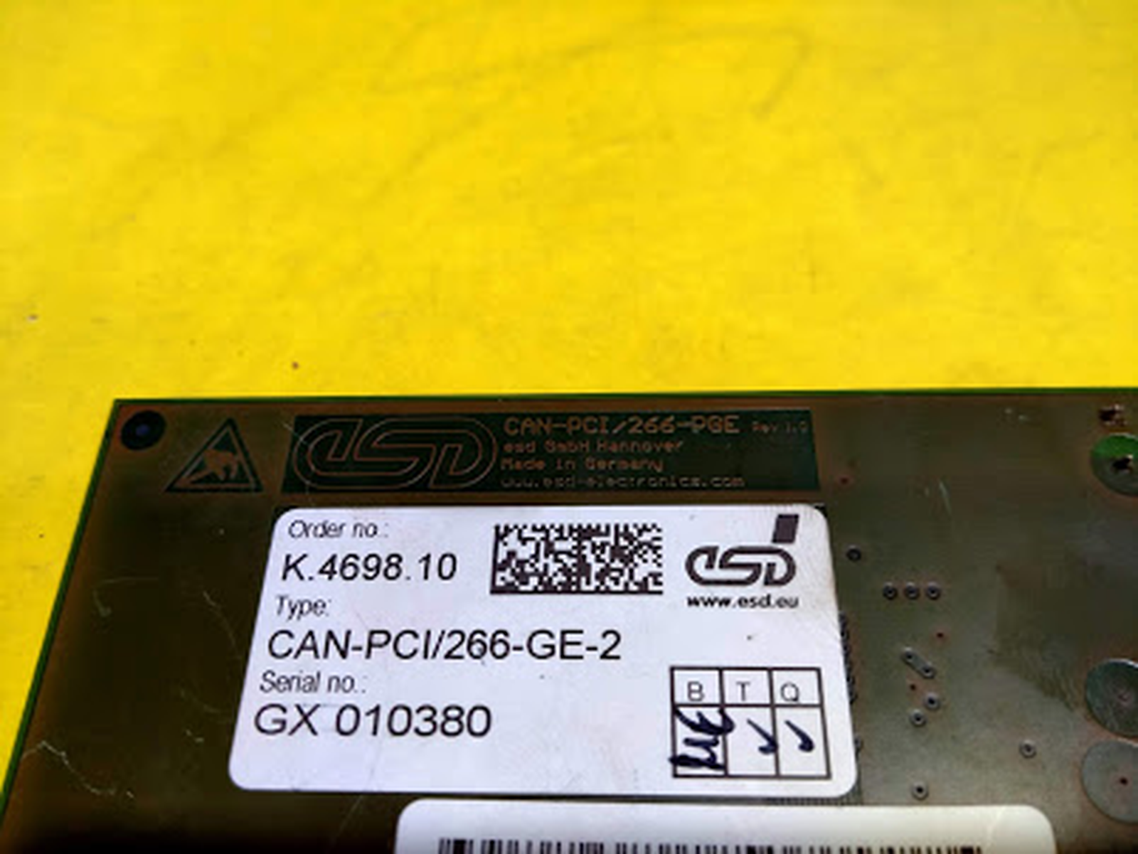 ESD Electronics CAN-PCI/266-GE-2 PCI Interface CAN-PCI/266-PGE Rev. 1.0 - Image 3