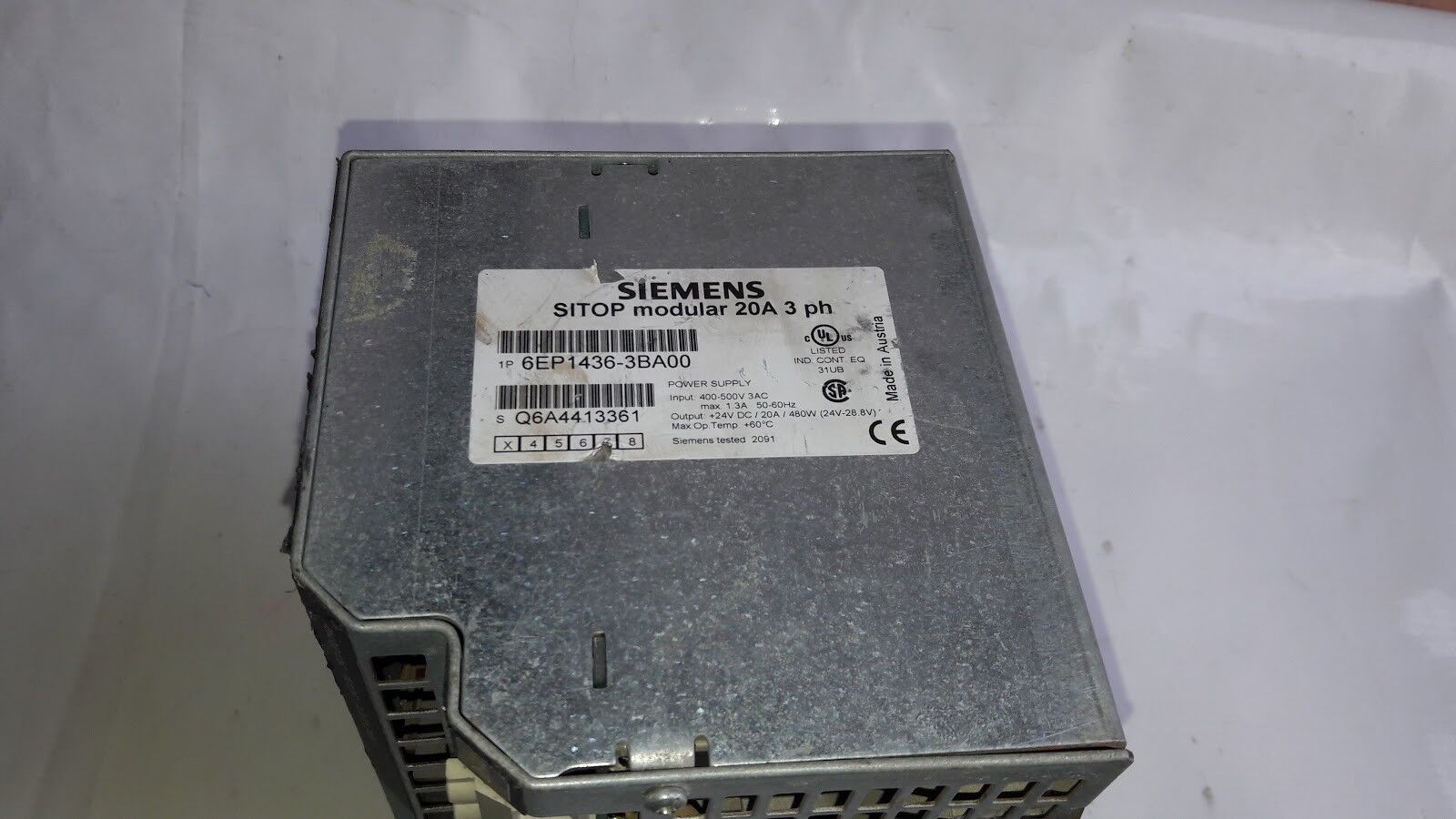 Siemens SITOP Modular 20A 6EP1 436-3BA00 SITOP Power Supply - Image 3